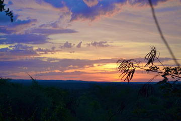 Blue and orange African sunset