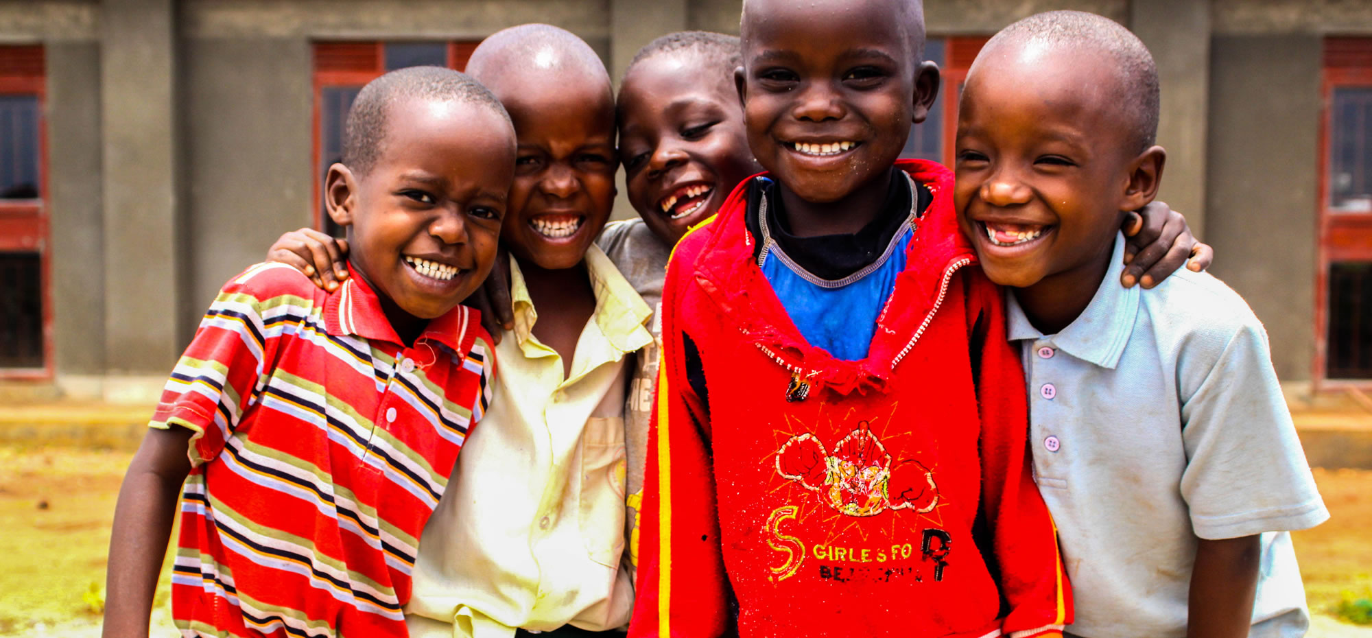 Group of 5 Ugandan children